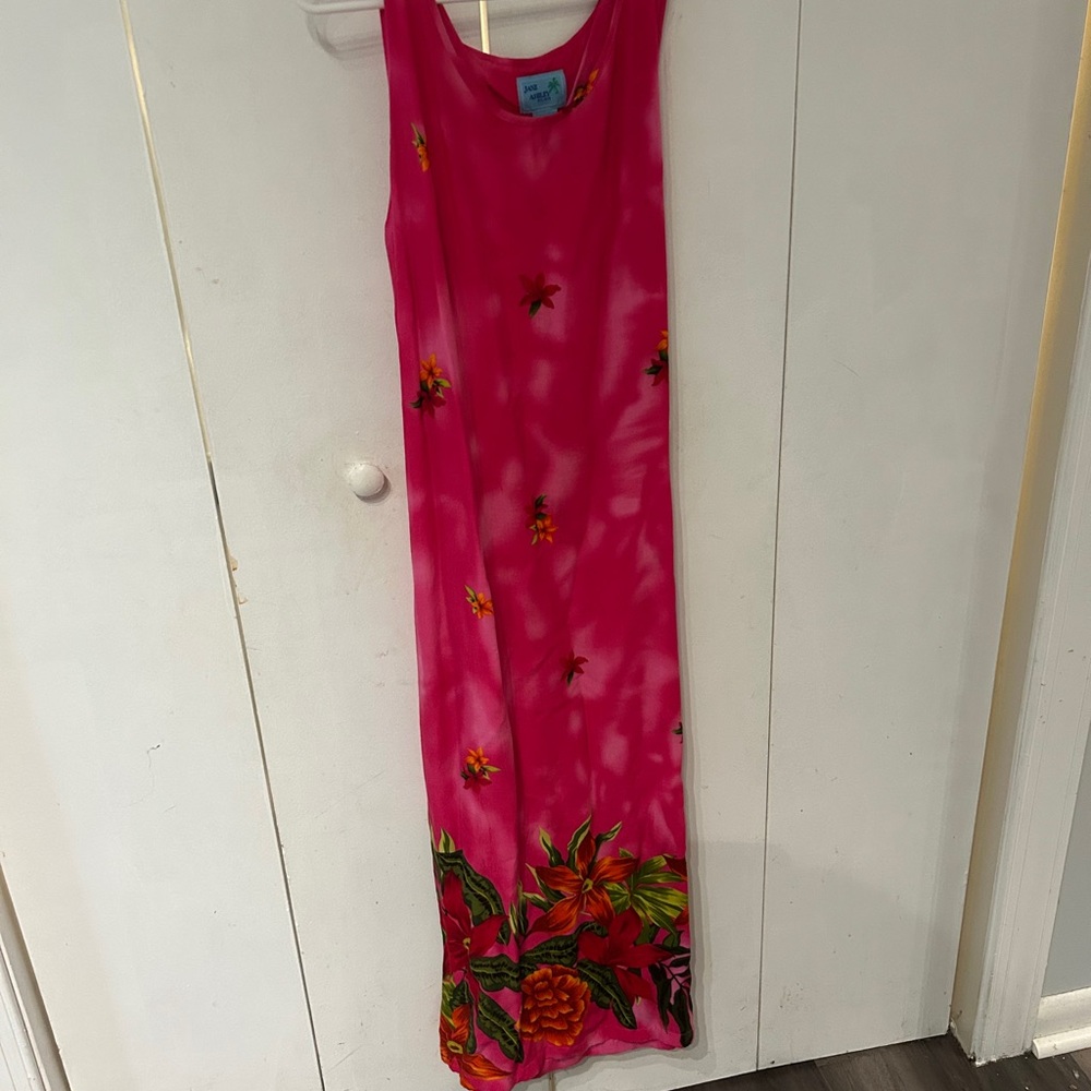 Jane Ashley Pink and Orange Rayon Dress